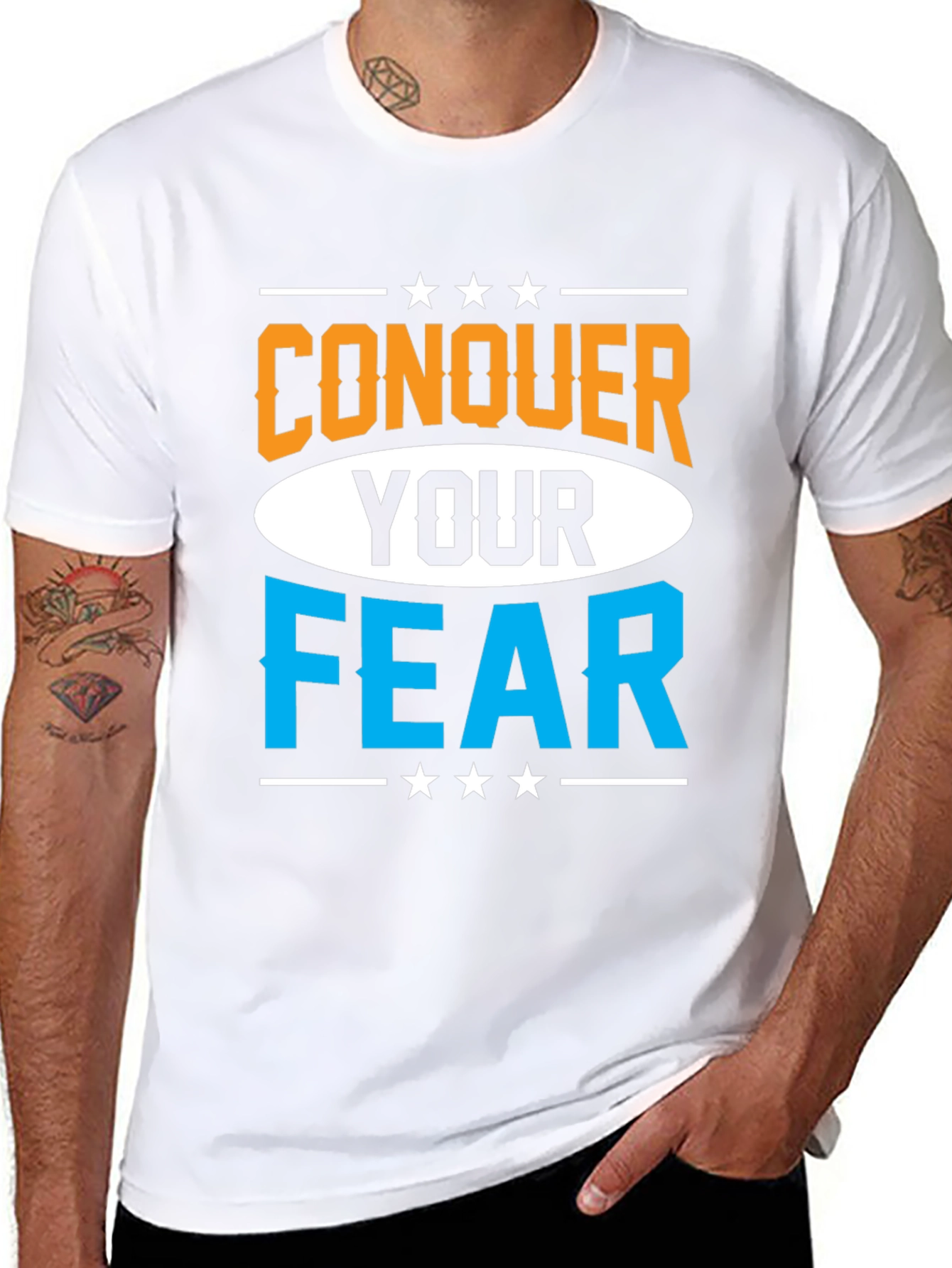 Conquer Your Fear T-Shirt Motivational Graphic Tee