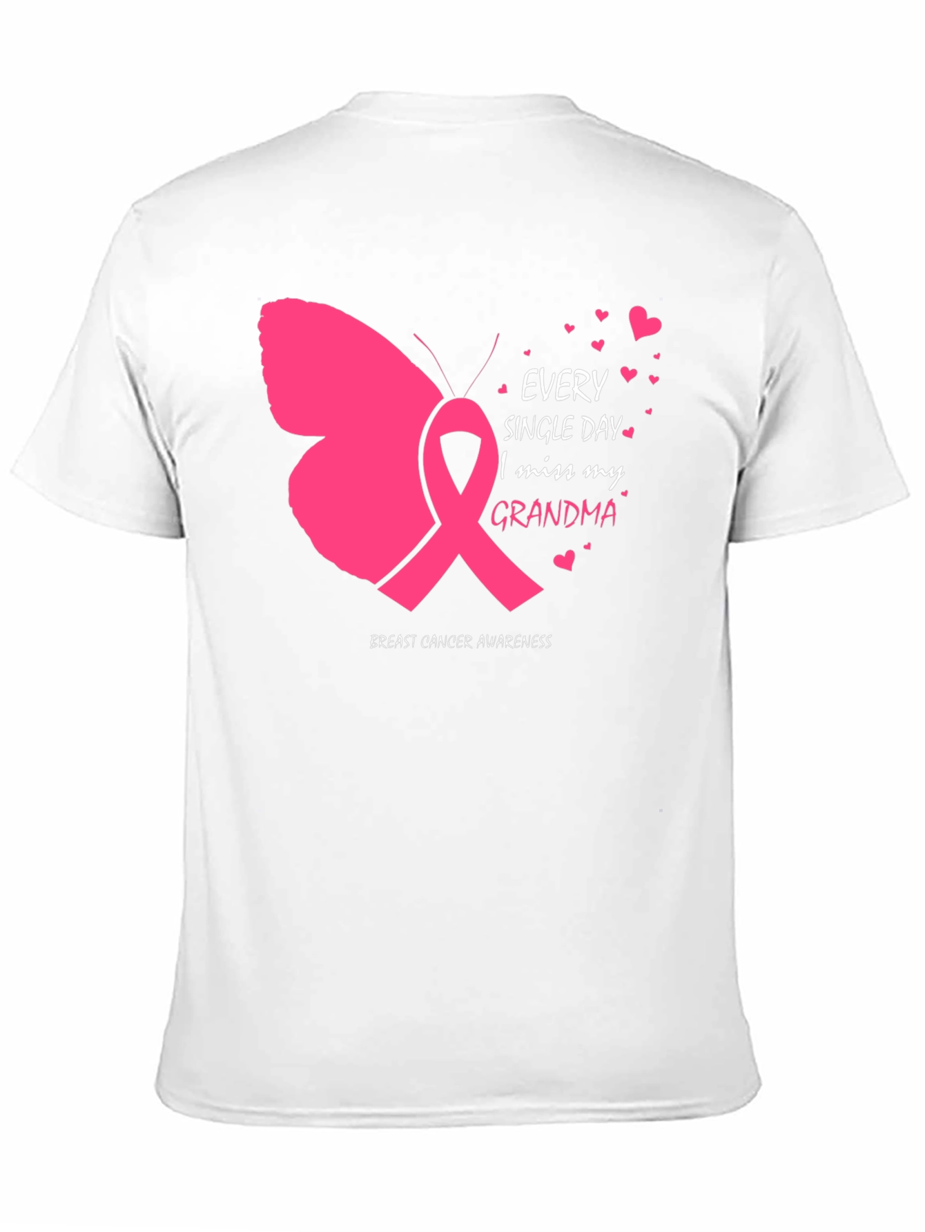 Breast Cancer Awareness Butterfly Grandma T-Shirt