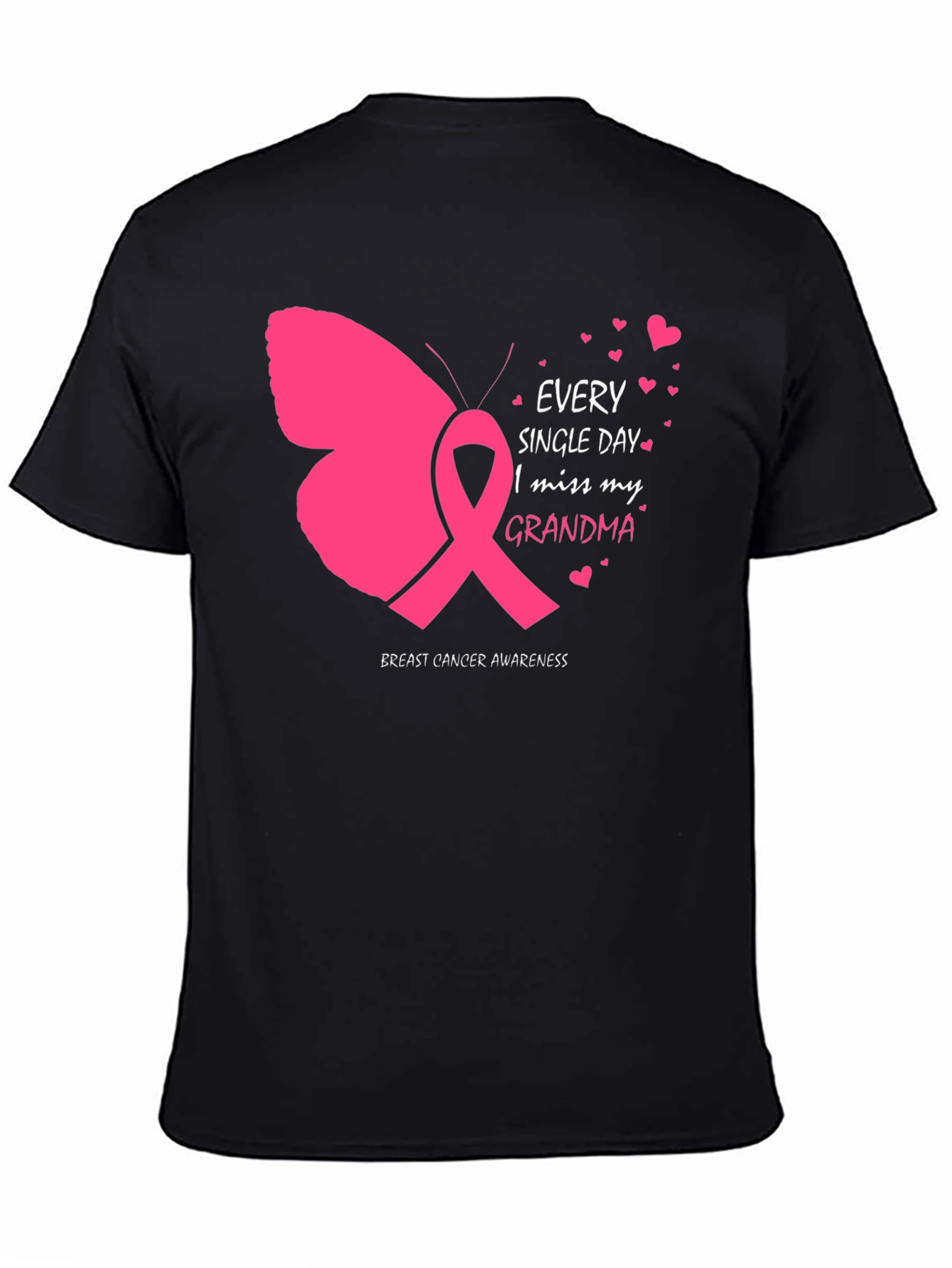 Breast Cancer Awareness Butterfly Grandma T-Shirt