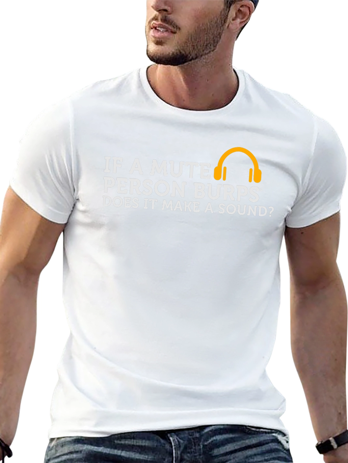 Mute Person Burps T-Shirt - Funny Graphic Tee
