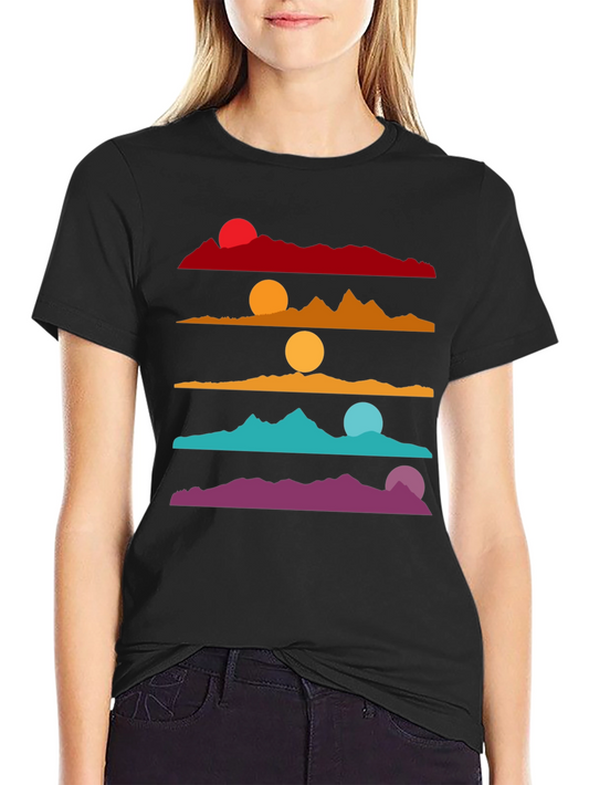Colorful Sunset Landscape Graphic T-Shirt
