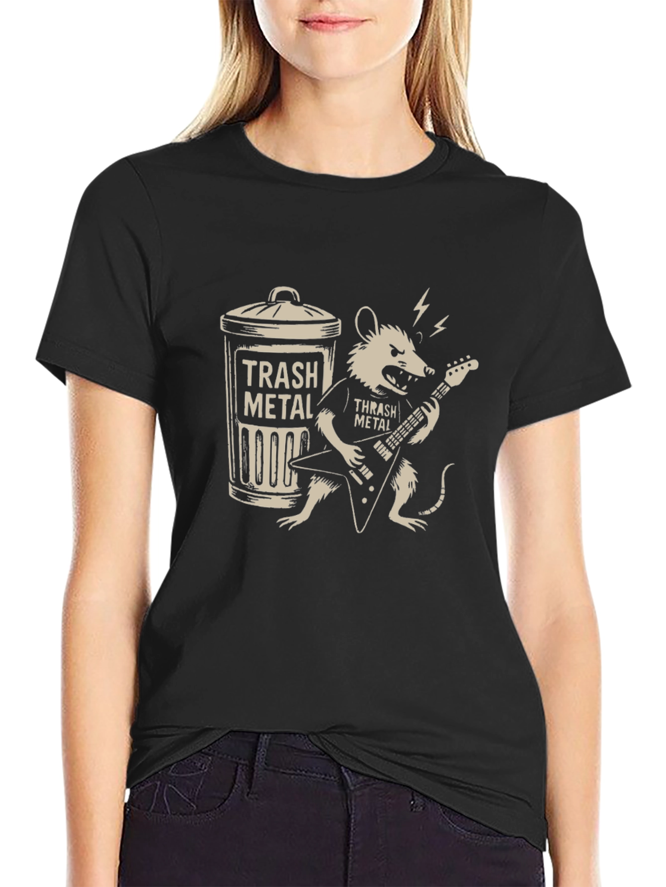 Thrash Metal Rat Musician T-Shirt
