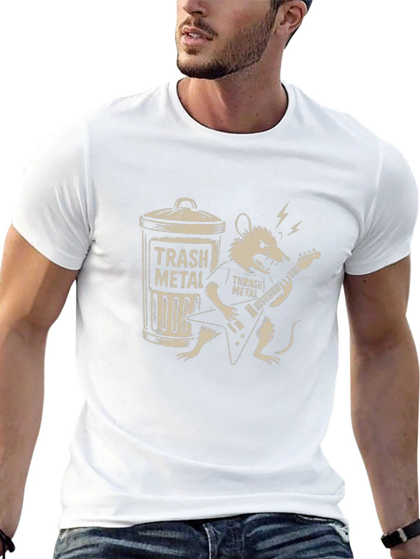 Thrash Metal Rat Musician T-Shirt