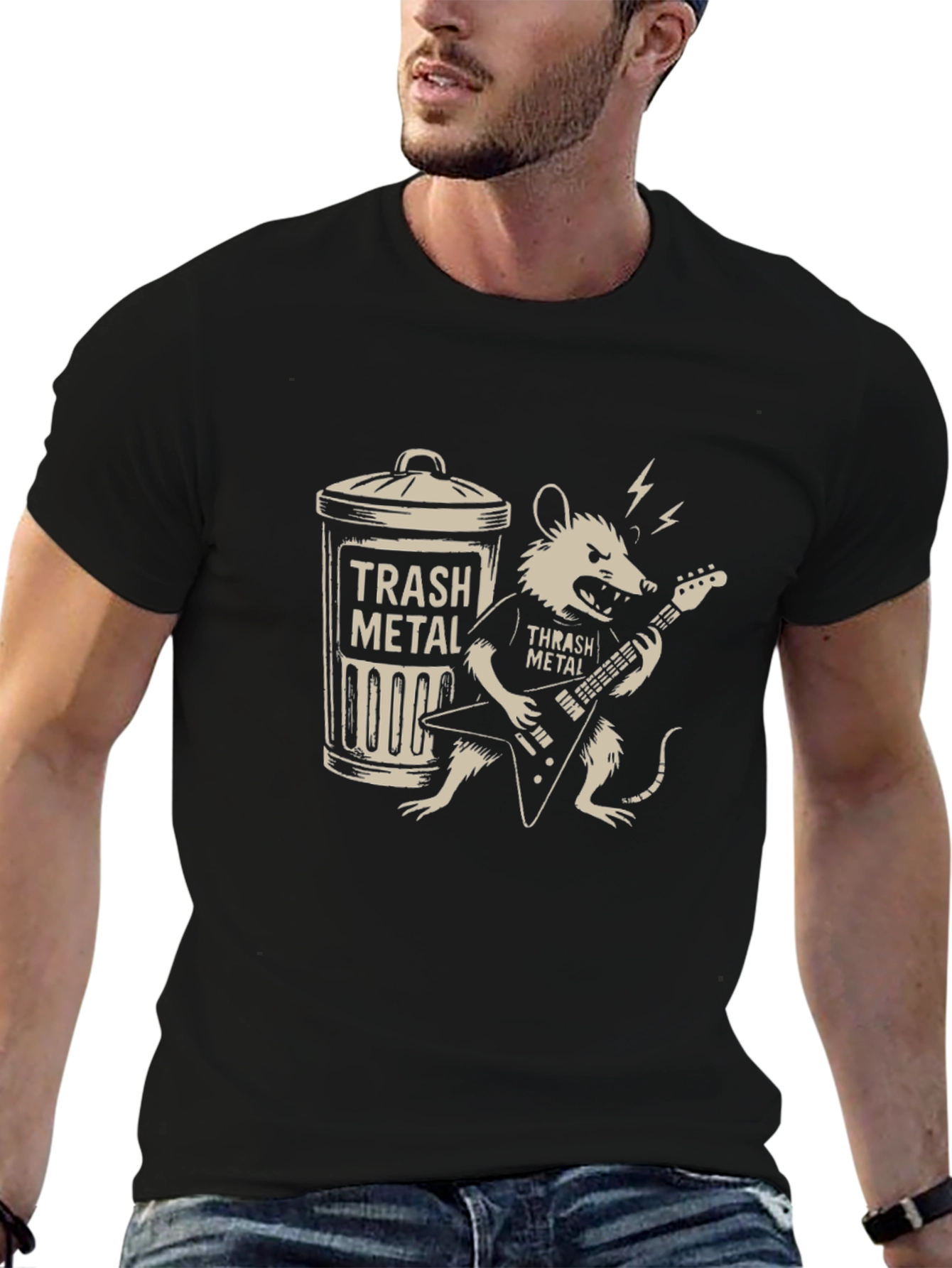 Thrash Metal Rat Musician T-Shirt