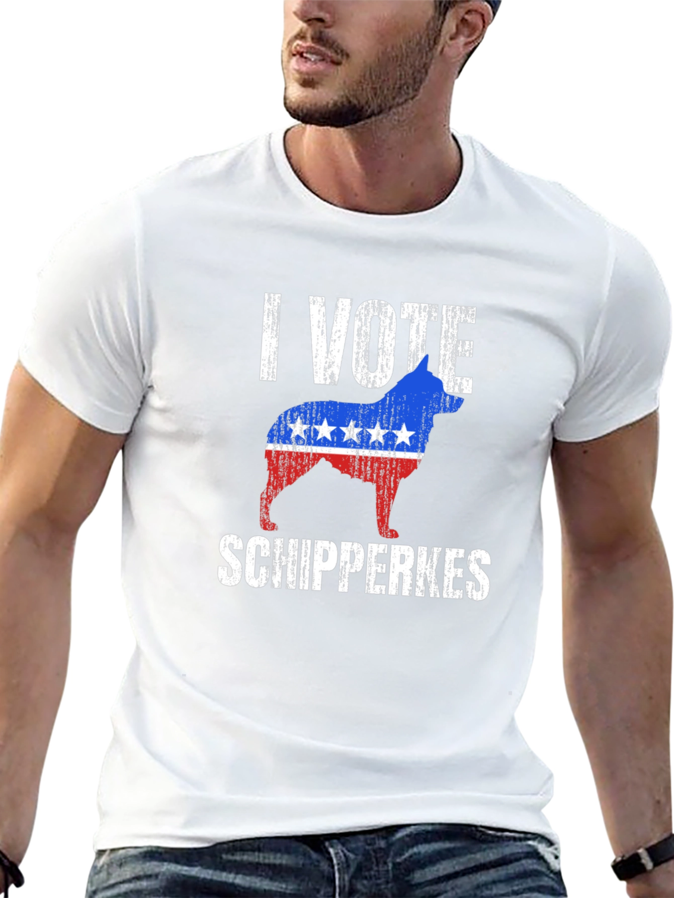 I Vote Schipperkes T-Shirt - Patriotic Dog Lover Tee