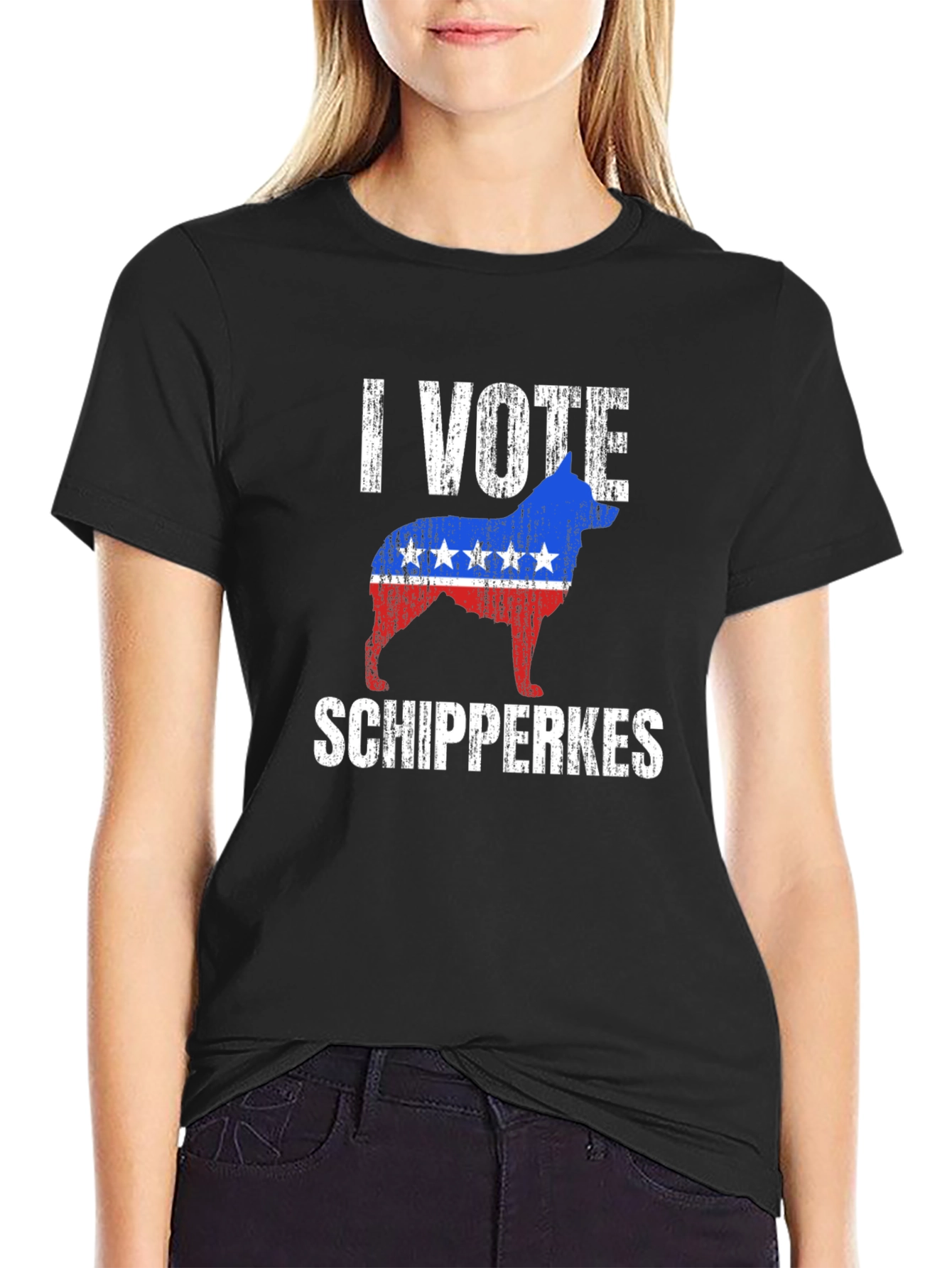 I Vote Schipperkes T-Shirt - Patriotic Dog Lover Tee