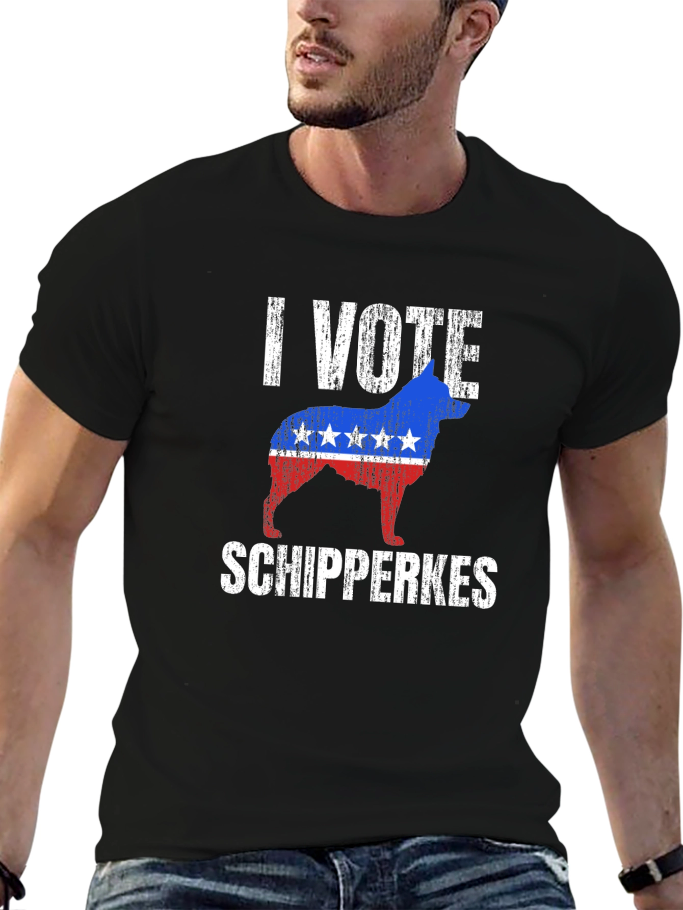 I Vote Schipperkes T-Shirt - Patriotic Dog Lover Tee