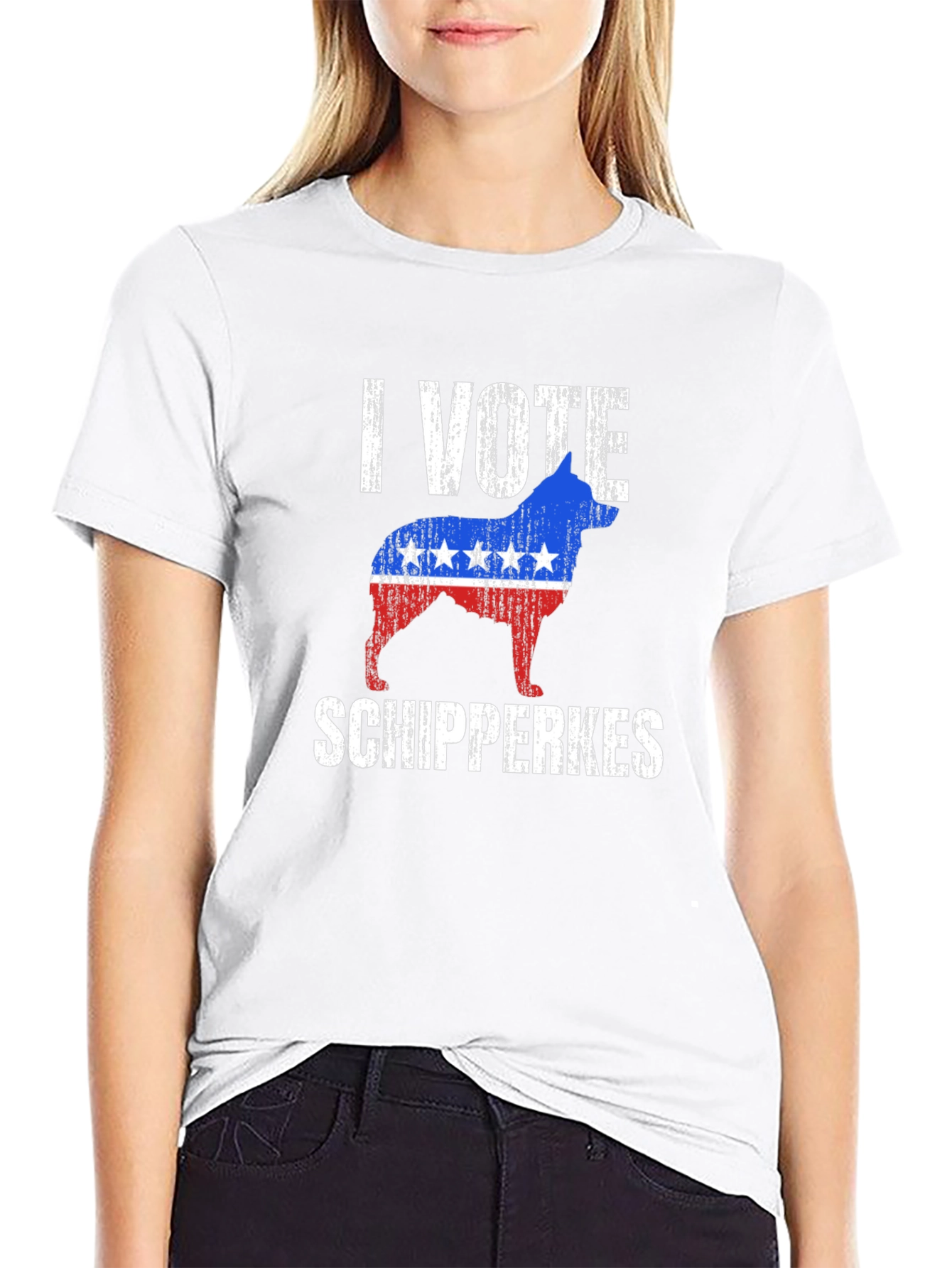 I Vote Schipperkes T-Shirt - Patriotic Dog Lover Tee