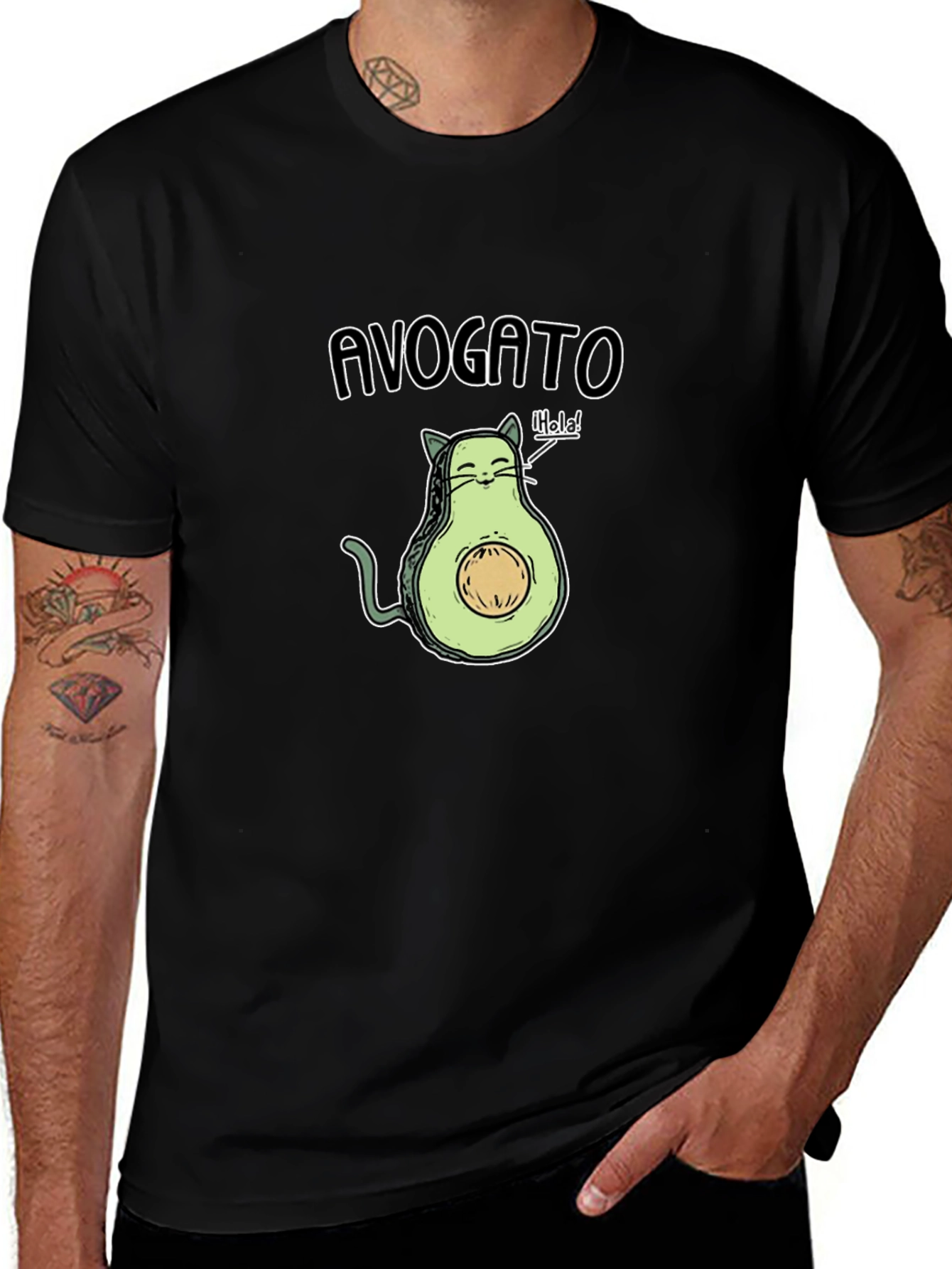 Avogato T-Shirt - Funny Avocado Cat Tee