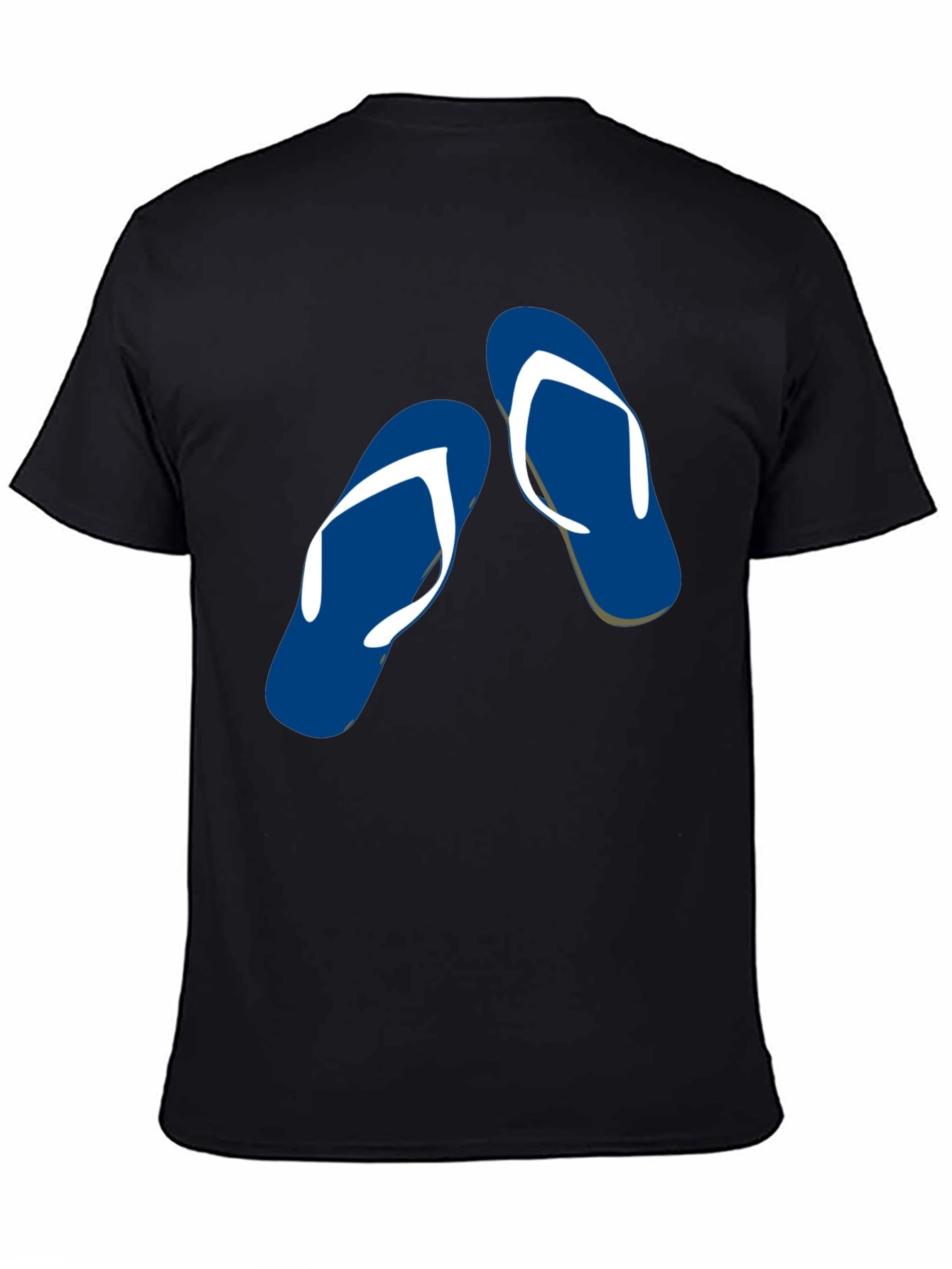 Flip Flop Graphic Tee - Black Cotton Comfort