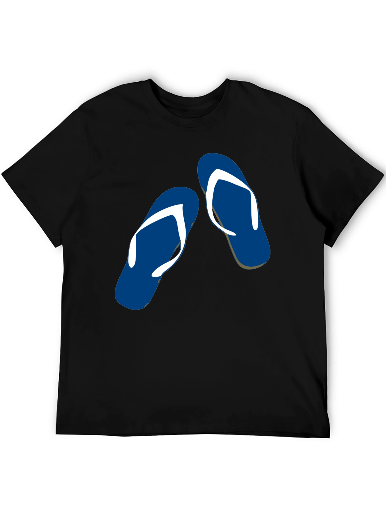 Flip Flop Graphic Tee - Black Cotton Comfort
