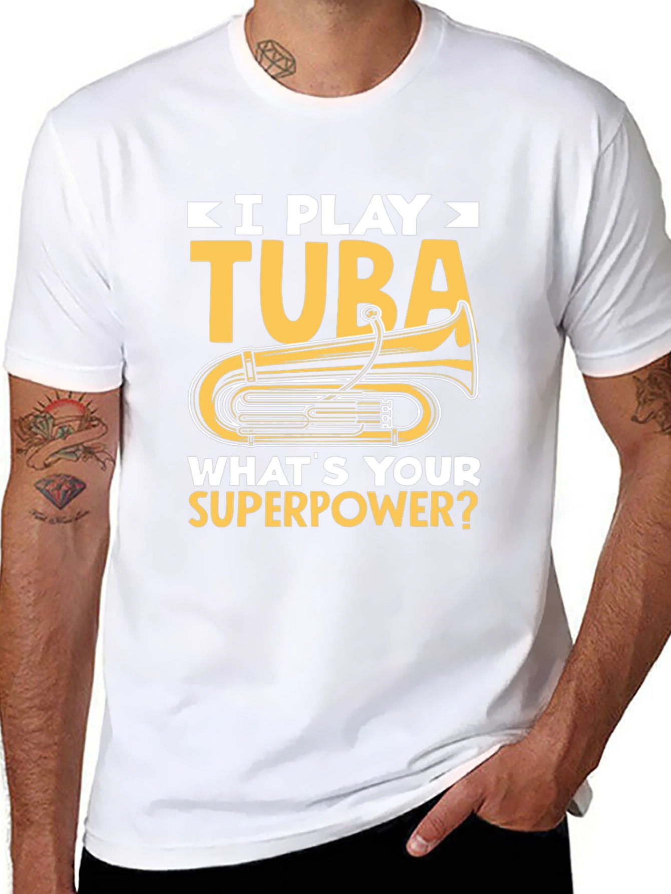 I Play Tuba Superpower T-Shirt - Musician Gift