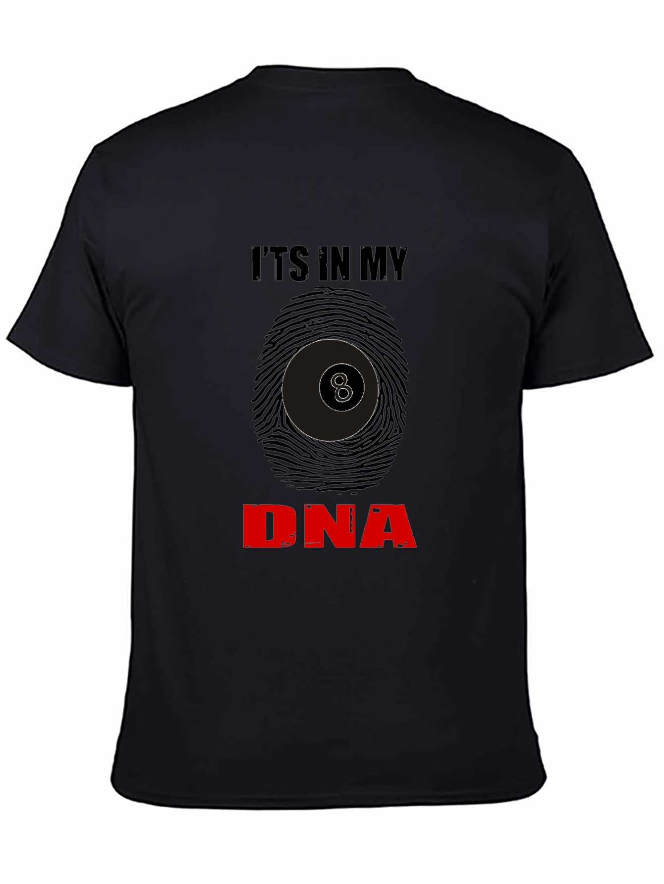 Billiards DNA Black T-Shirt - 8 Ball Graphic Tee