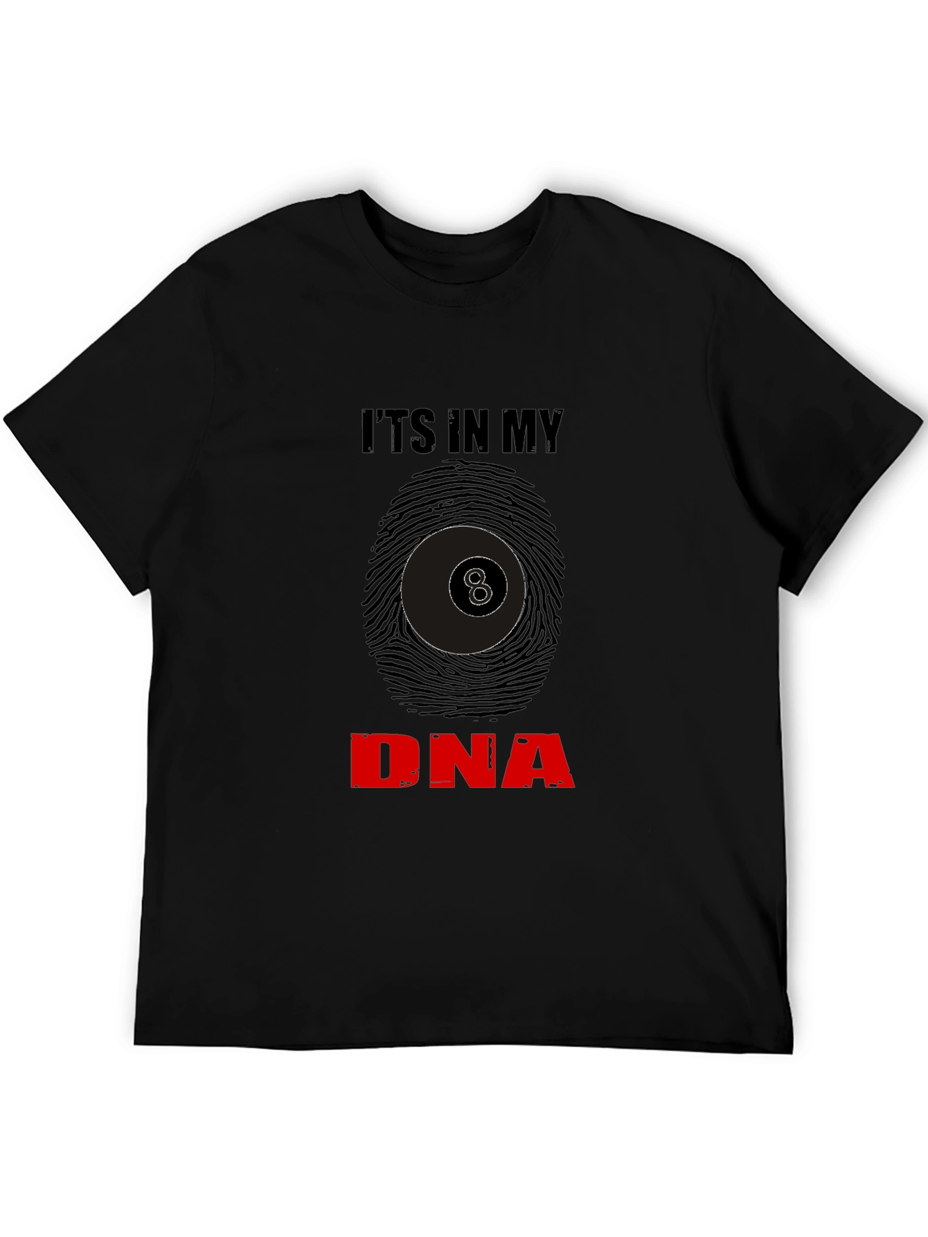 Billiards DNA Black T-Shirt - 8 Ball Graphic Tee