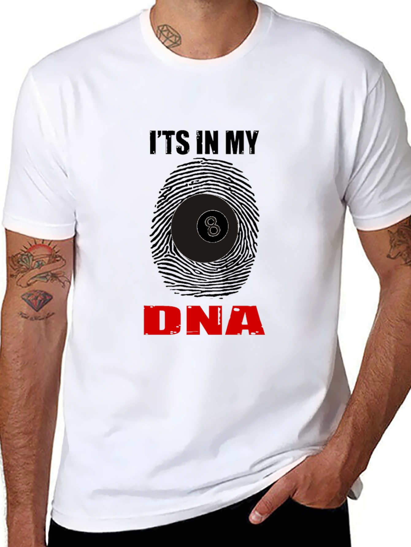 Billiards DNA Black T-Shirt - 8 Ball Graphic Tee