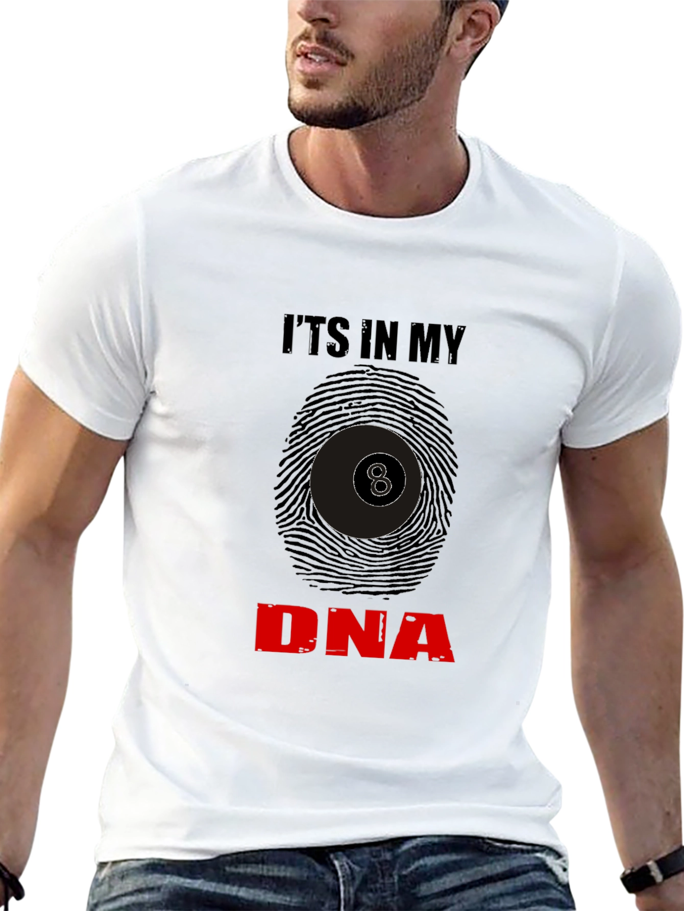 Billiards DNA Black T-Shirt - 8 Ball Graphic Tee