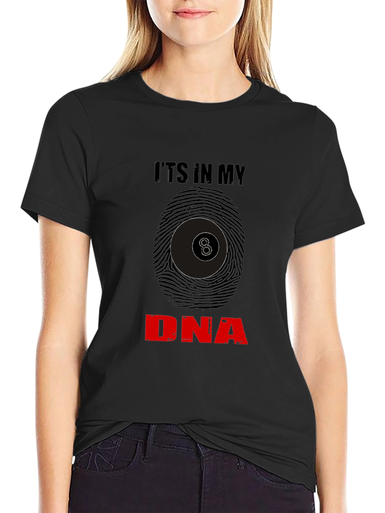 Billiards DNA Black T-Shirt - 8 Ball Graphic Tee