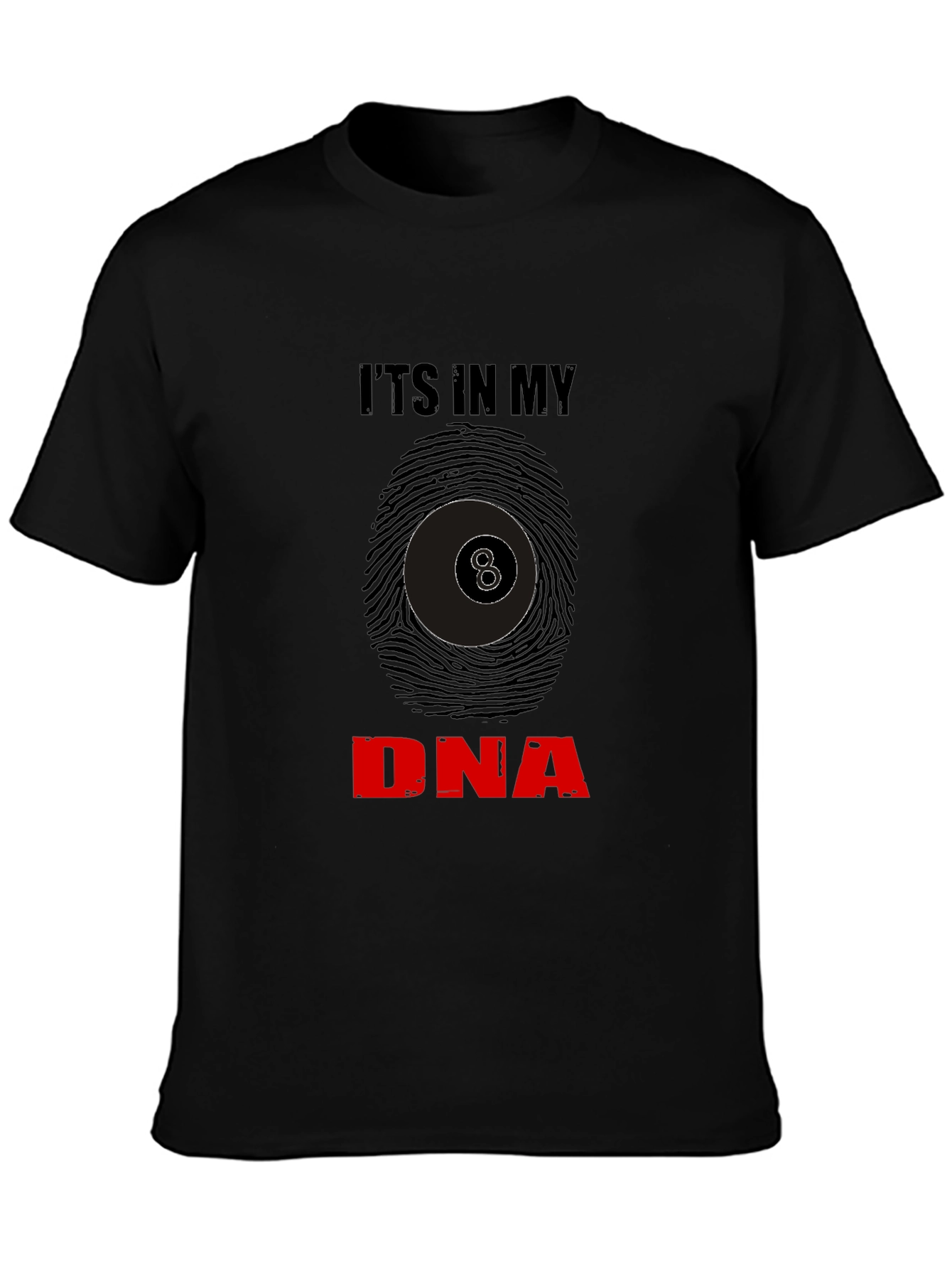 Billiards DNA Black T-Shirt - 8 Ball Graphic Tee