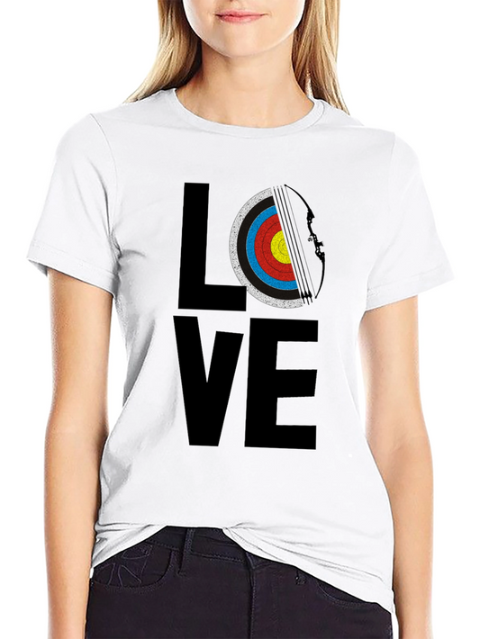 Archery Love T-Shirt - Bow and Arrow Target Tee