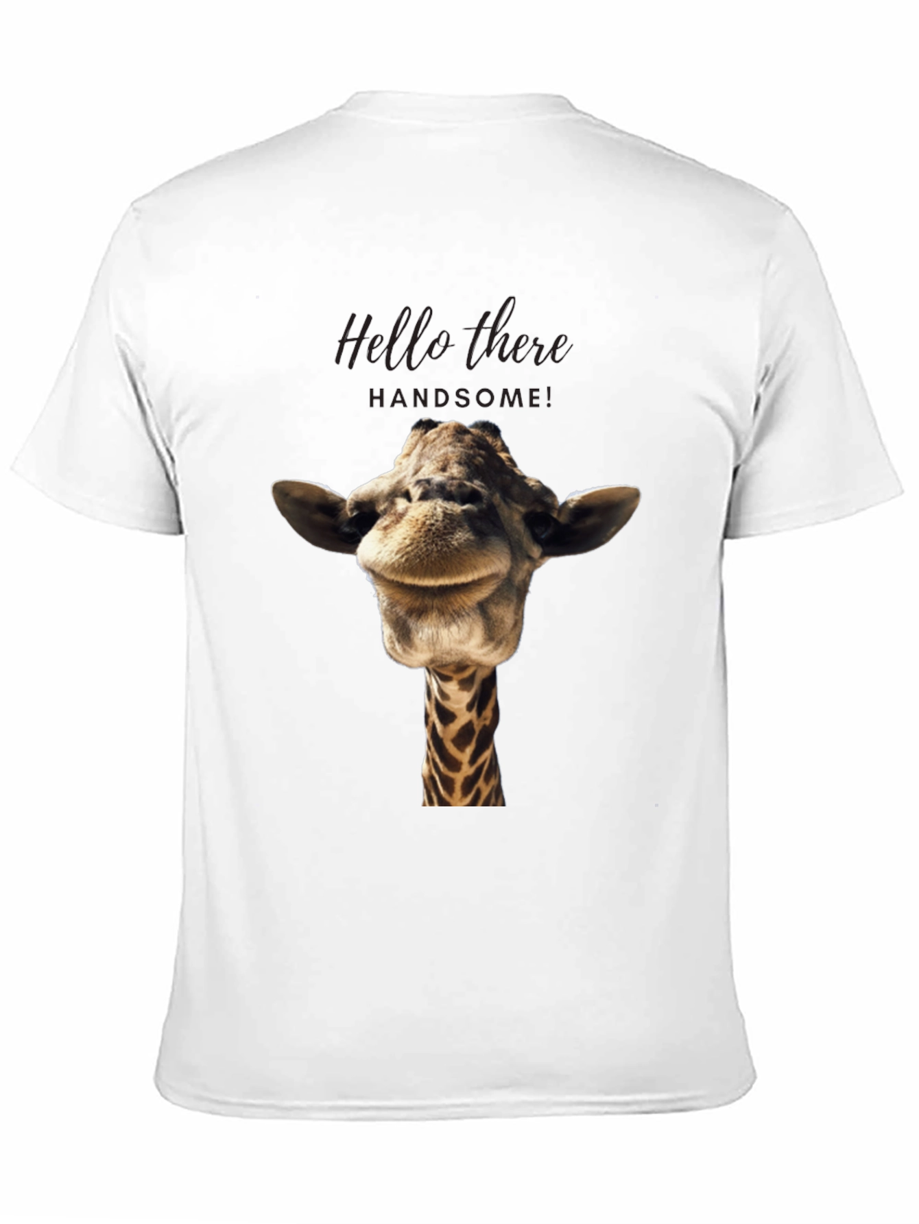 Giraffe Head Graphic Print Black T-Shirt