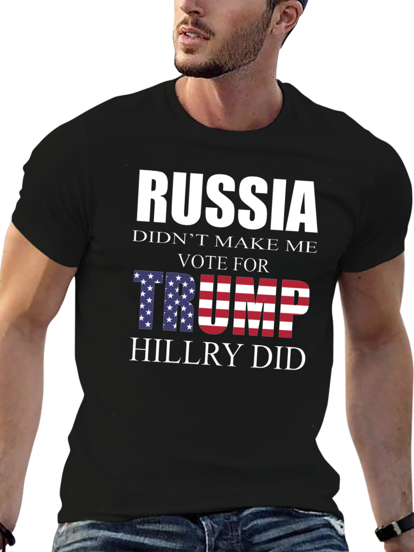 Political Statement T-Shirt: Russia Trump Hillary