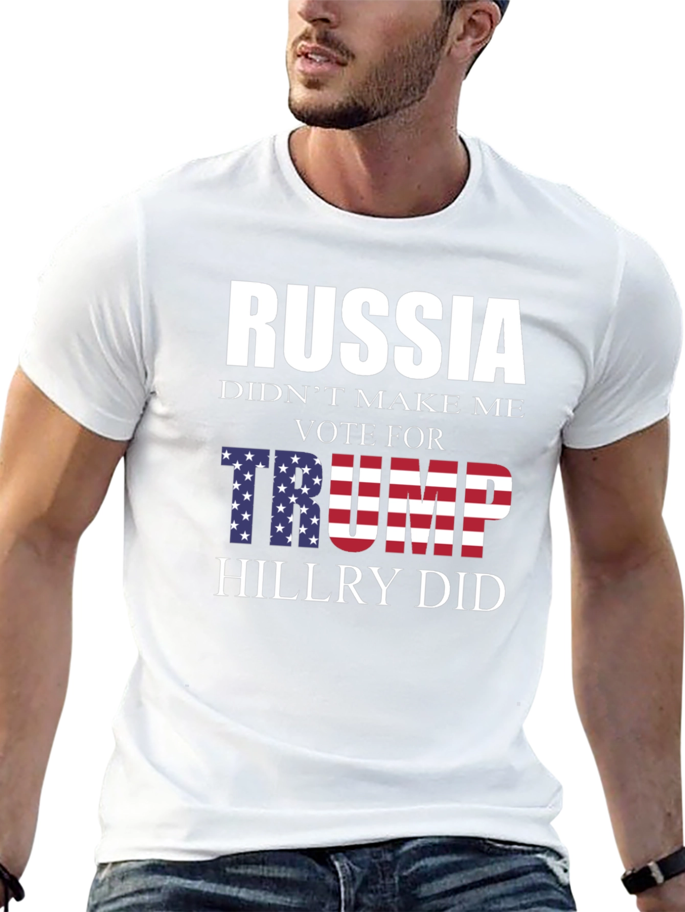 Political Statement T-Shirt: Russia Trump Hillary