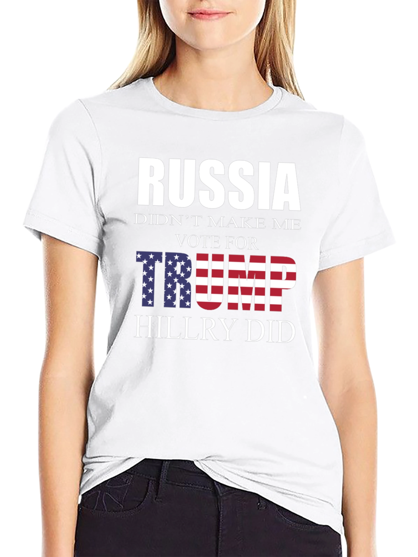 Political Statement T-Shirt: Russia Trump Hillary