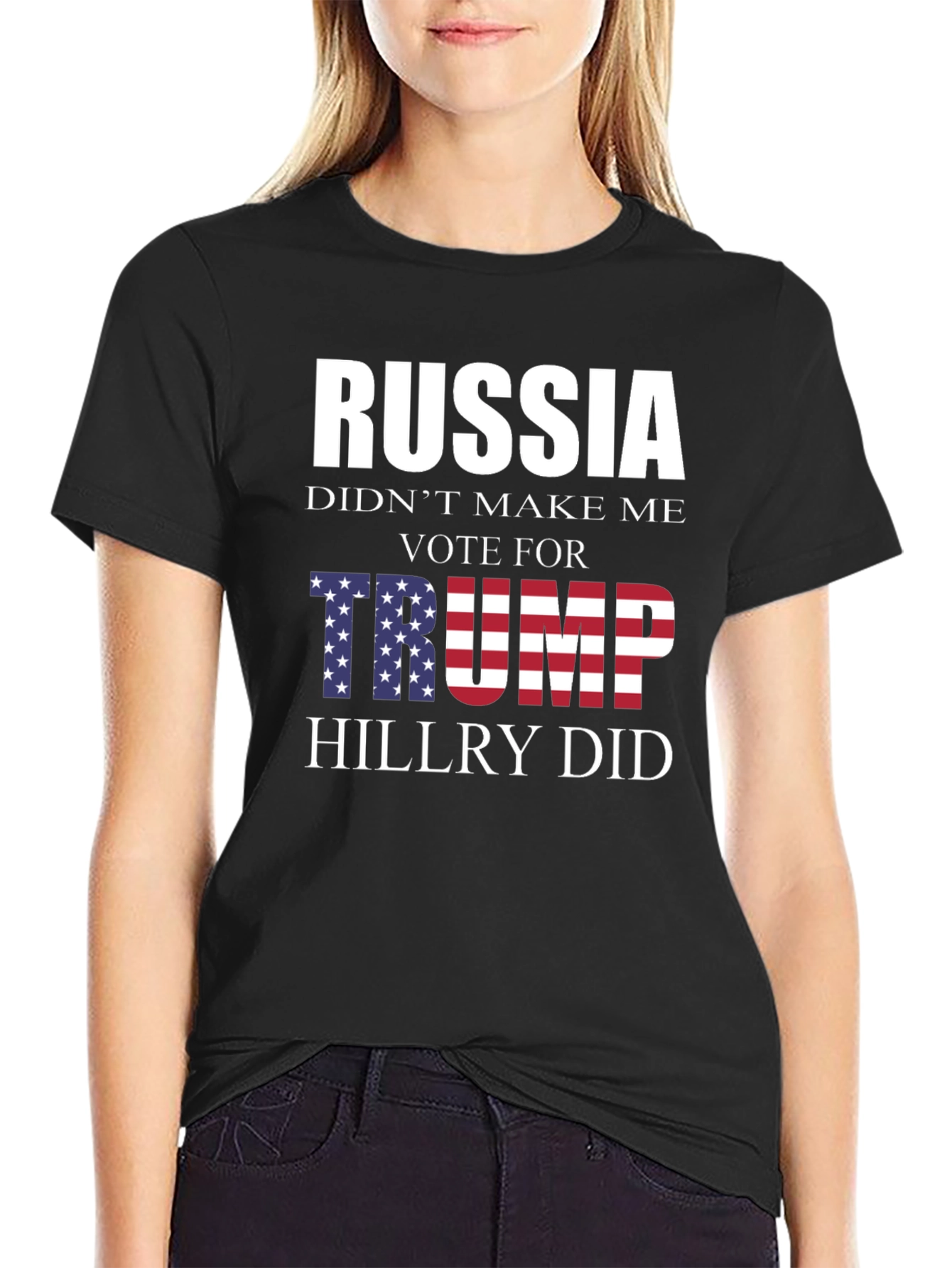 Political Statement T-Shirt: Russia Trump Hillary