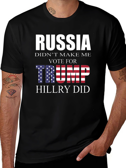 Political Statement T-Shirt: Russia Trump Hillary