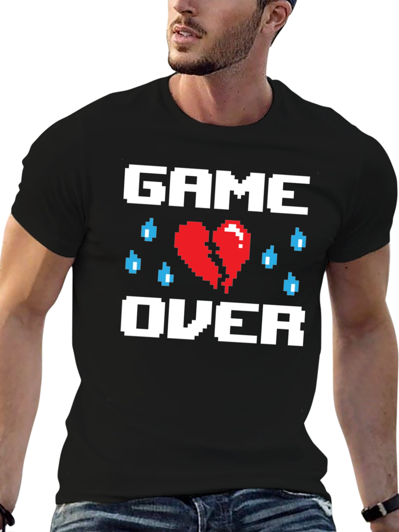 Pixel Heart Game Over T-Shirt