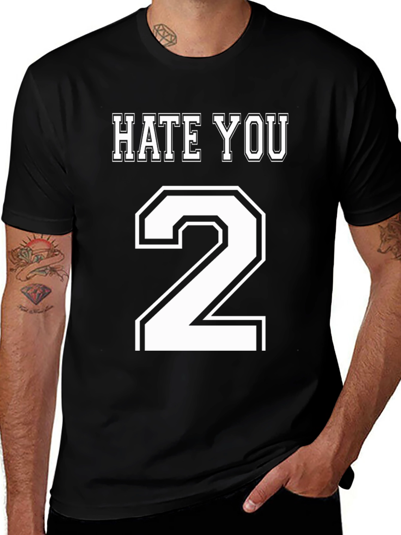 Hate You 2 T-Shirt - Mens Black Graphic Tee