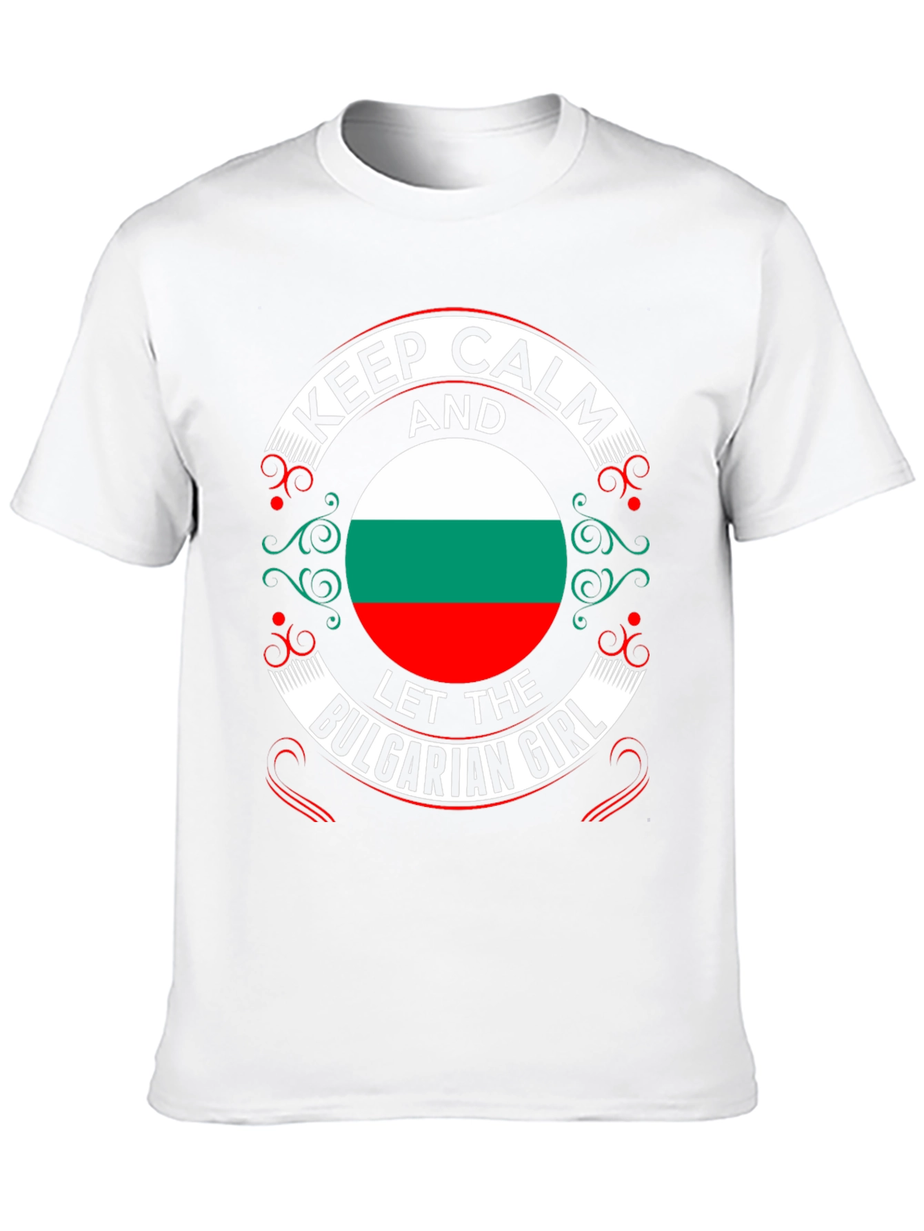 Keep Calm Bulgarian Girl T-Shirt Bulgaria Flag Tee