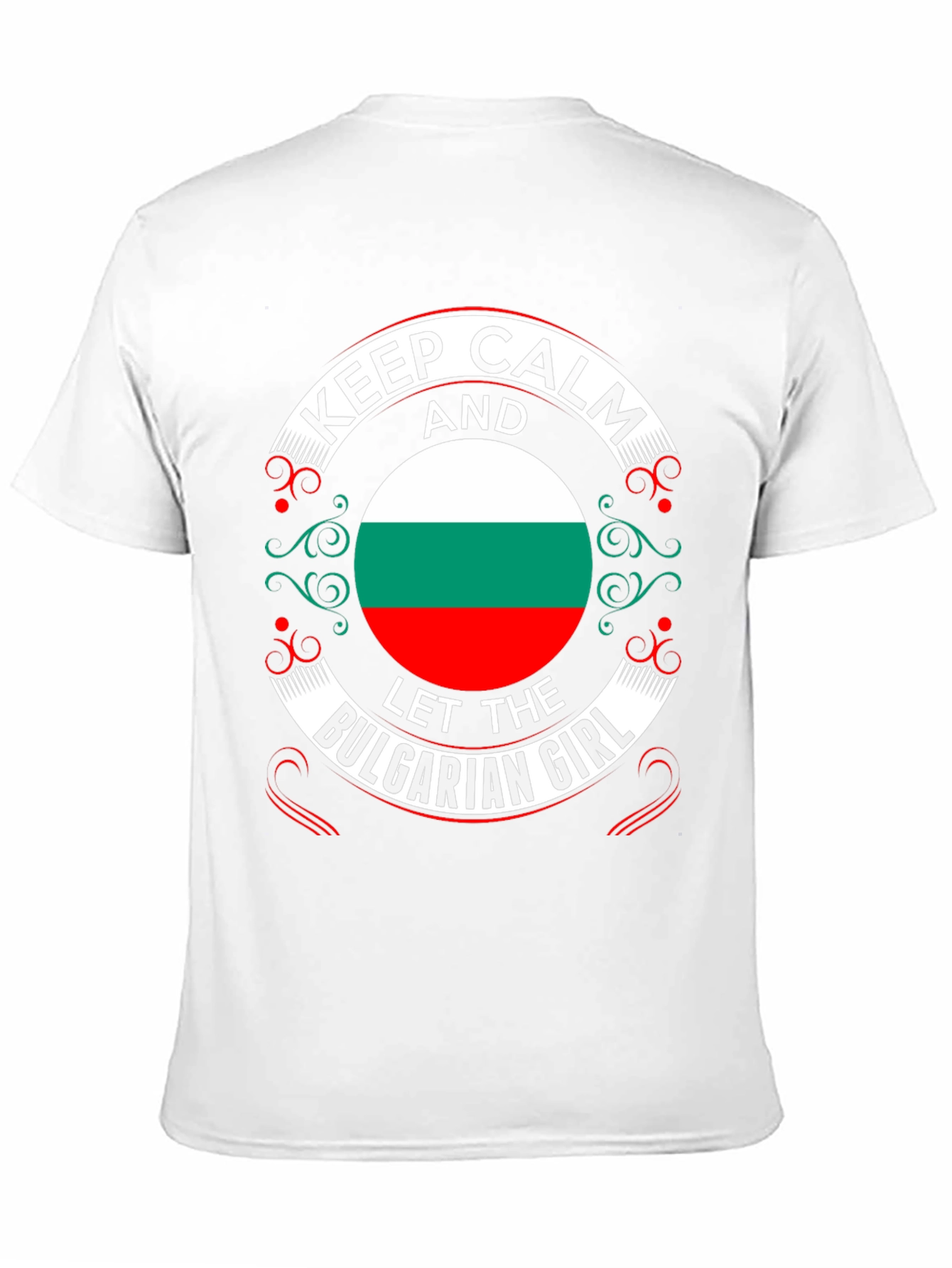 Keep Calm Bulgarian Girl T-Shirt Bulgaria Flag Tee