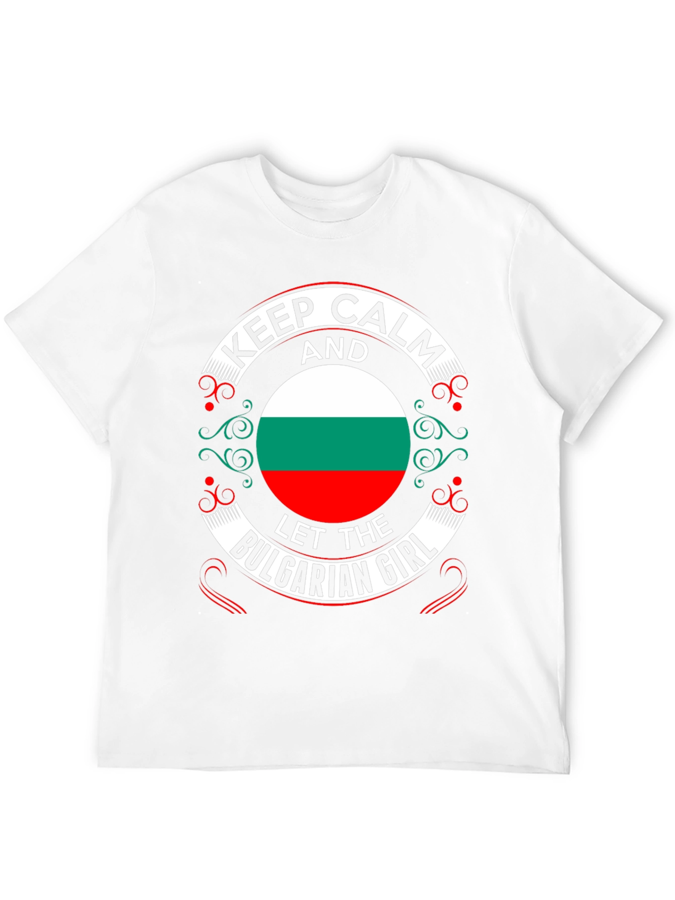 Keep Calm Bulgarian Girl T-Shirt Bulgaria Flag Tee