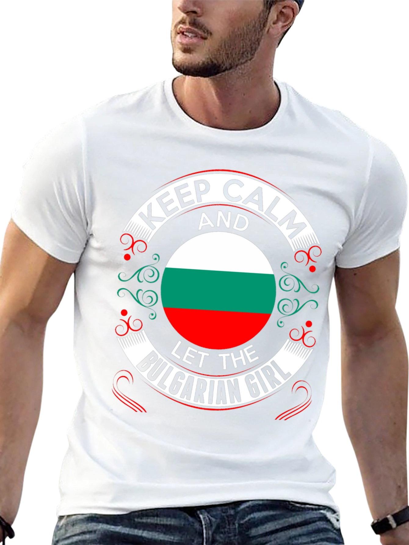 Keep Calm Bulgarian Girl T-Shirt Bulgaria Flag Tee