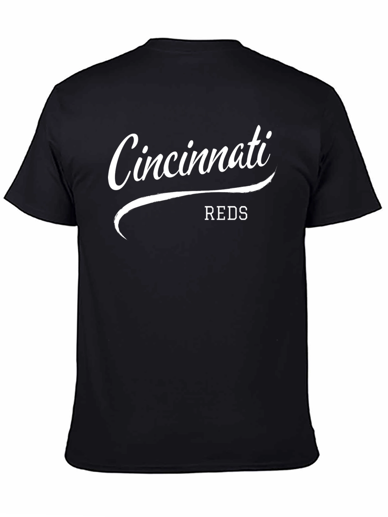 Cincinnati Reds Script T-Shirt - Black