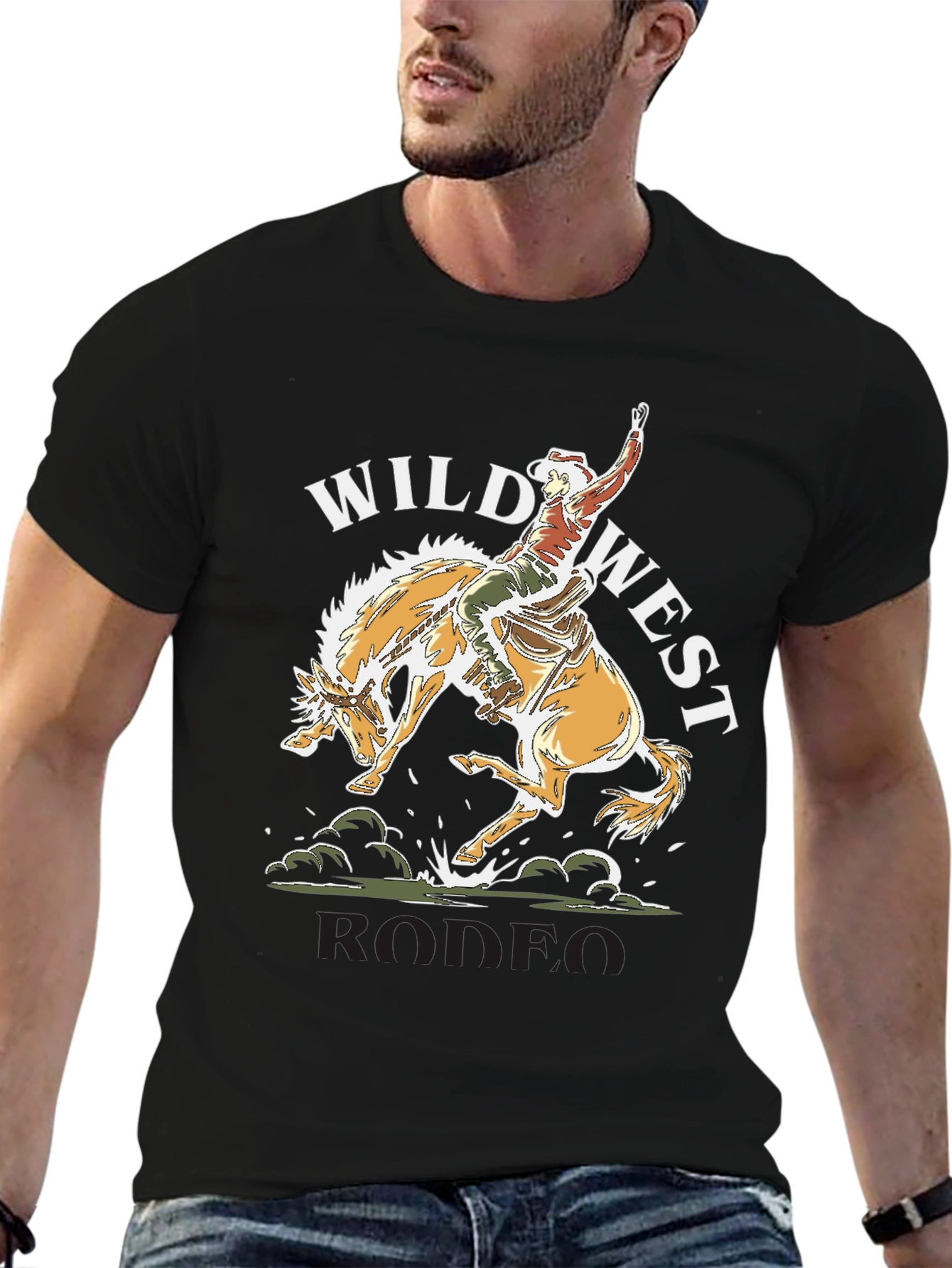 Wild West Rodeo T-Shirt Cowboy Graphic Tee