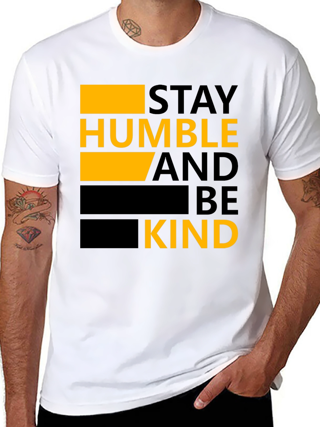 Stay Humble and Be Kind Graphic Tee - Black