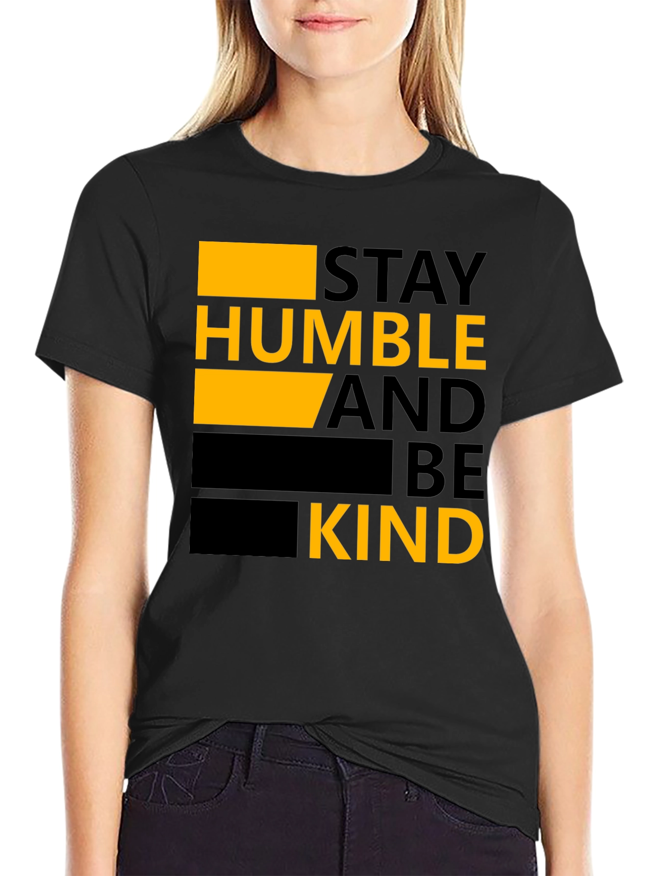 Stay Humble and Be Kind Graphic Tee - Black