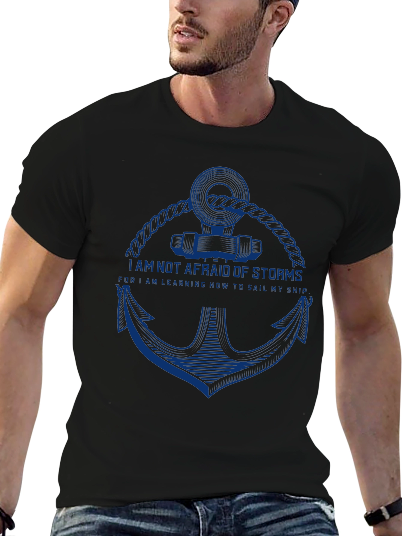 Nautical Anchor T-Shirt - Sailors Motto