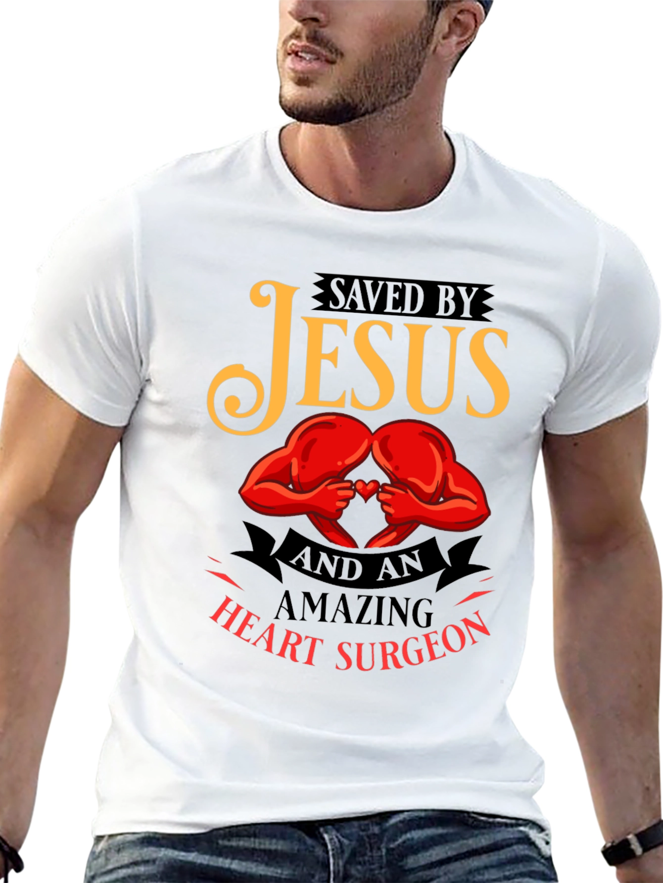 Saved By Jesus Heart Surgeon T-Shirt