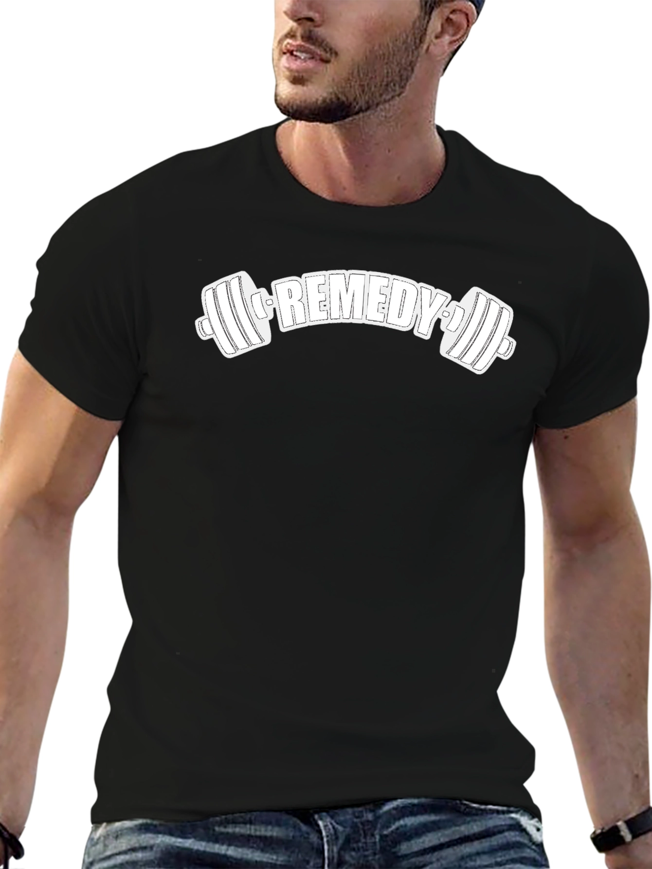 Remedy Fitness T-Shirt - Black Gym Workout Apparel