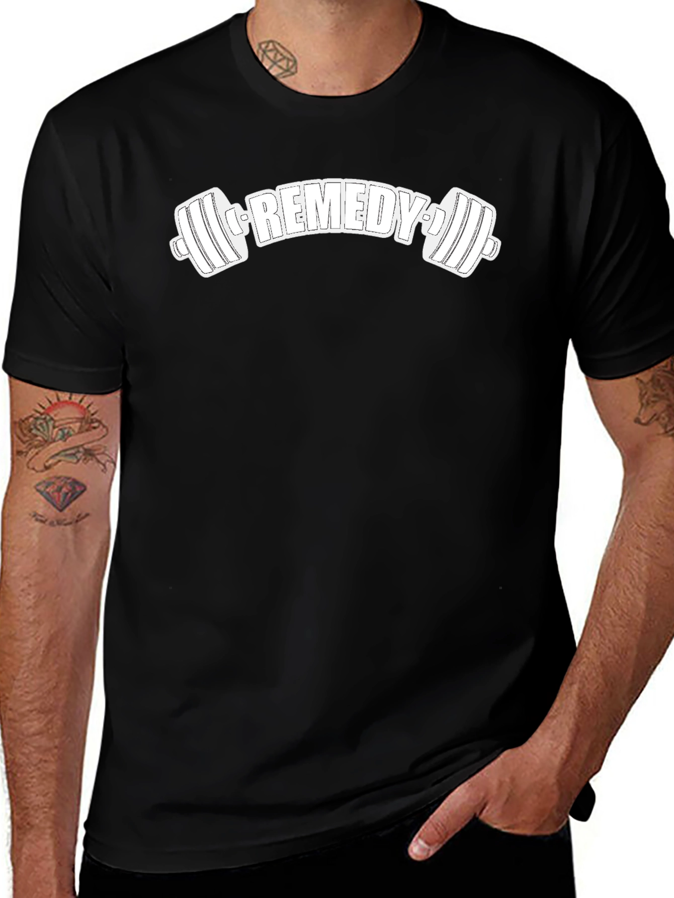 Remedy Fitness T-Shirt - Black Gym Workout Apparel