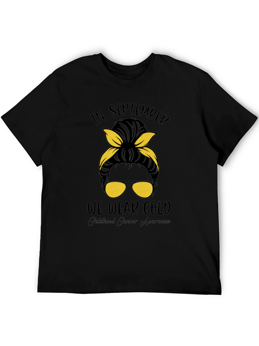 In September We Wear Gold Childhood Cancer Awareness T-Shirt