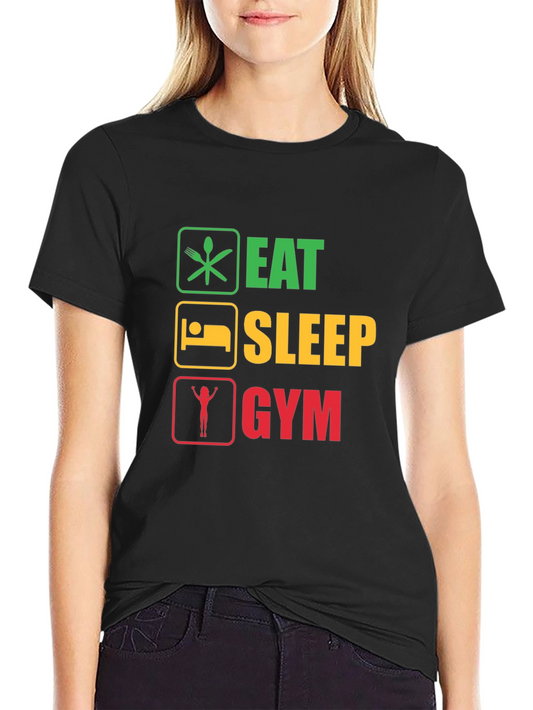 Eat Sleep Gym T-Shirt Fitness Workout Tee