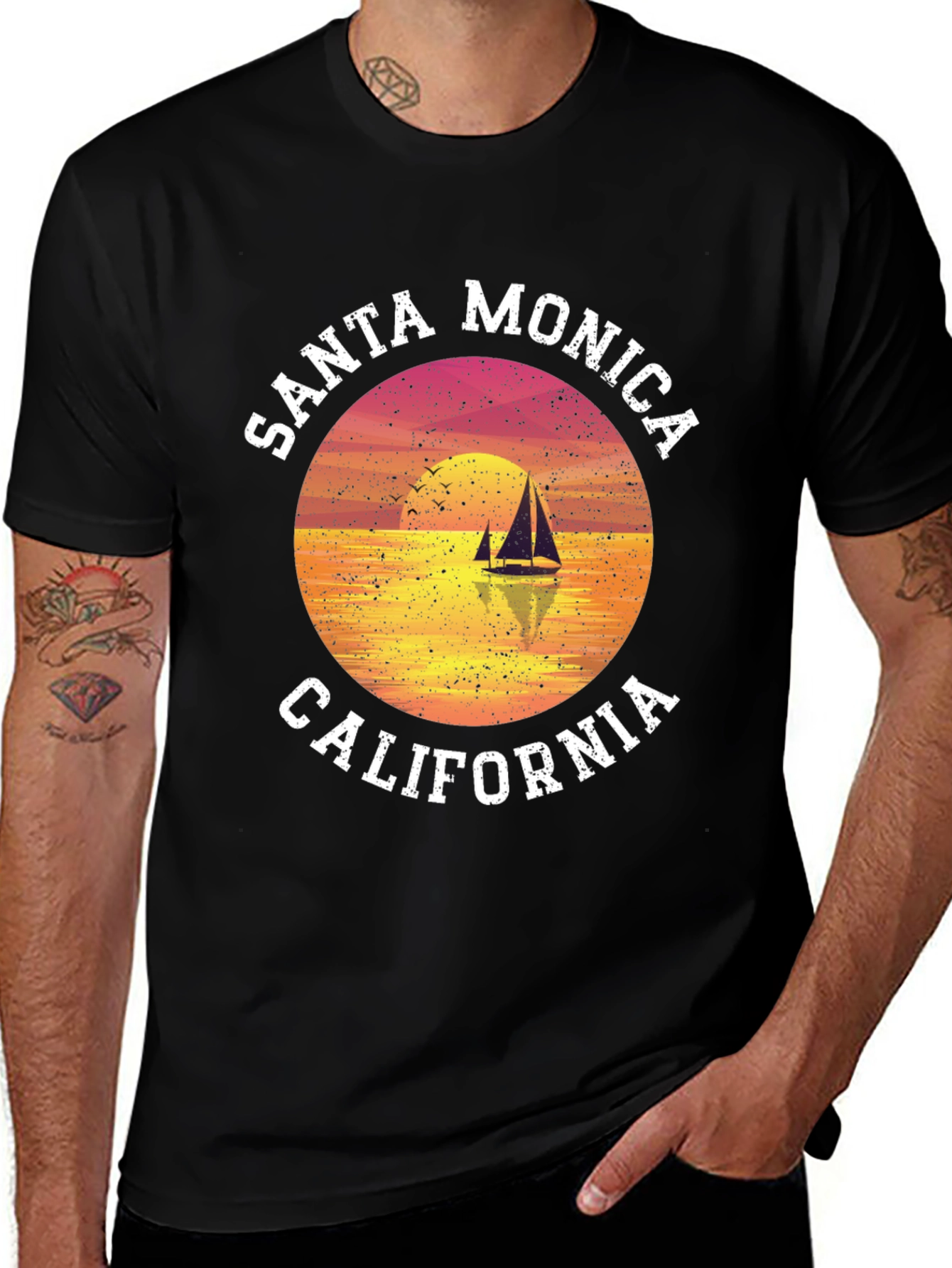 Santa Monica California Graphic T-Shirt