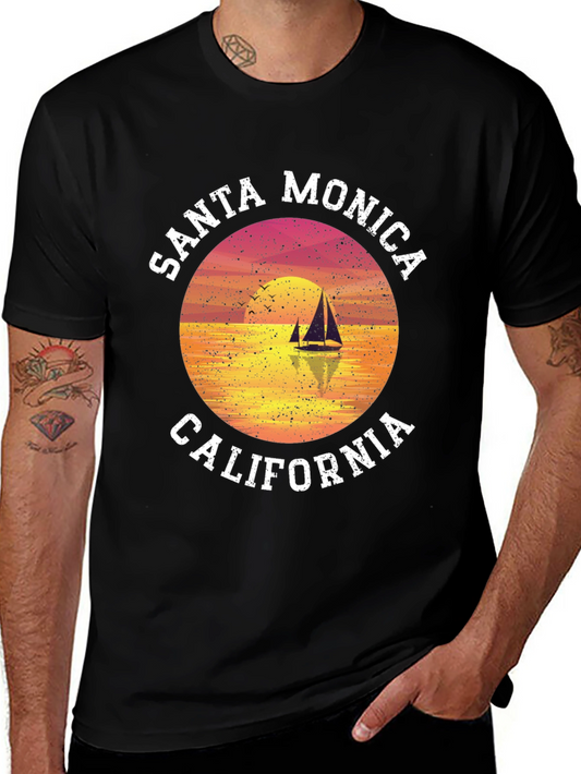 Santa Monica California Graphic T-Shirt