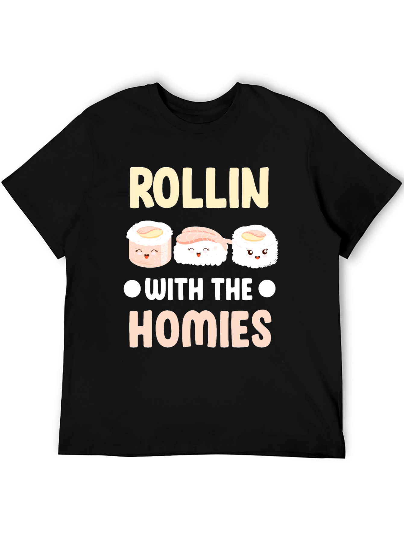 Rollin with the Homies Sushi Graphic T-Shirt