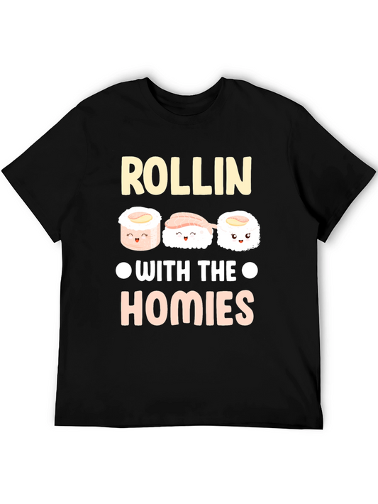 Rollin with the Homies Sushi Graphic T-Shirt
