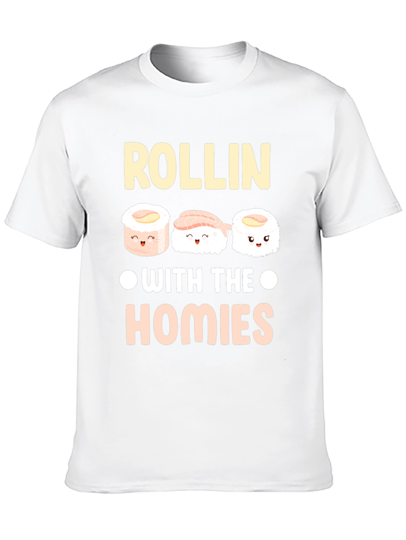 Rollin with the Homies Sushi Graphic T-Shirt